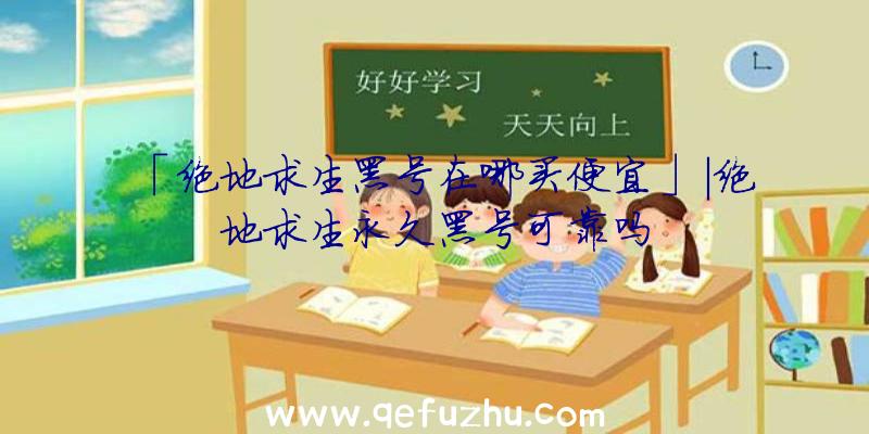 「绝地求生黑号在哪买便宜」|绝地求生永久黑号可靠吗